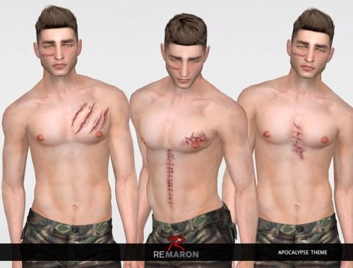 Scars 01 top body for Men