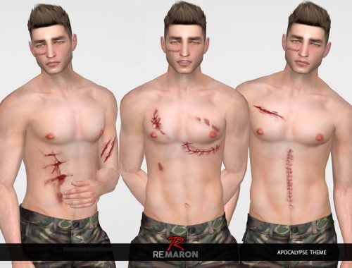 Scars 01 top body for Men