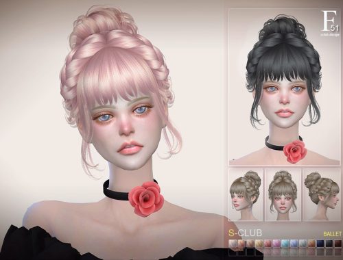 sclub ts4 hair Ballet n51