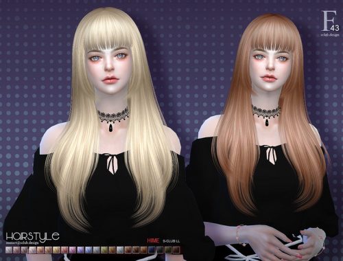 sclub ts4 hair Hime n43