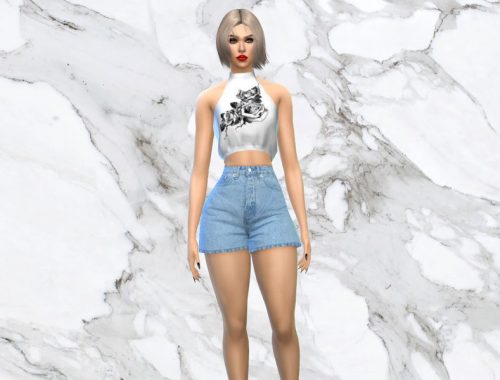 Screaming Mustard's satin top Apollo pastel RECOLOR