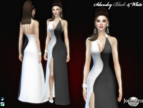 Sdwesley black and white dress