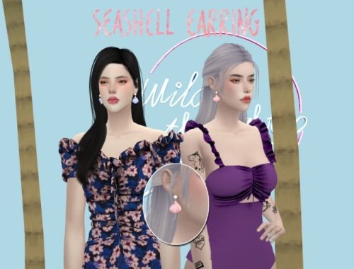 SEASHELL EARRINGS at MINZZA