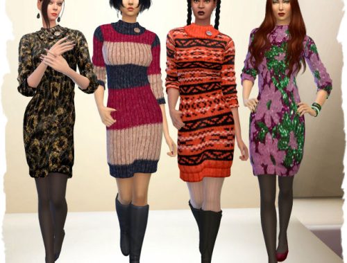 Season Christmas dress by Chalipo at All 4 Sims