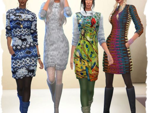 Season Christmas dress by Chalipo at All 4 Sims