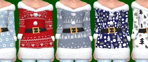 Seasons Christmas Dress Recolors at Annett’s Sims 4 Welt