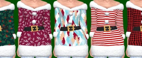 Seasons Christmas Dress Recolors at Annett’s Sims 4 Welt