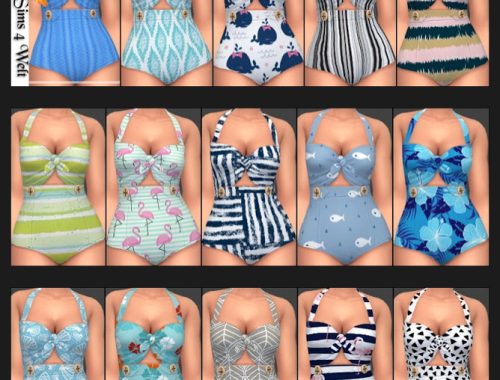 Seasons Swimsuits Recolors at Annett’s Sims 4 Welt