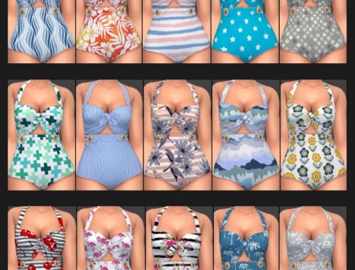 Seasons Swimsuits Recolors at Annett’s Sims 4 Welt