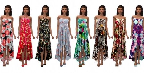 SENTATE’S ASYMMETRICAL FRILLED DRESS at Sims4Sue
