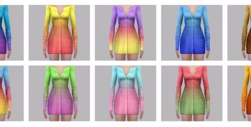 Sentate’s Evie Dress Recolor at Maimouth Sims4