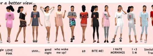 SENTATE’S SIMLISH SLEEP TEE RECOLOUR at Sims4Sue