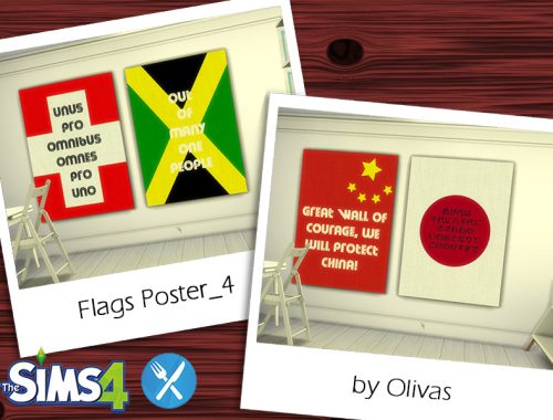 Set Flags Poster-REQUIRES DINE OUT