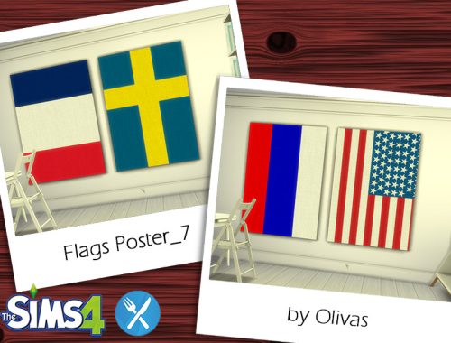 Set Flags Poster-REQUIRES DINE OUT