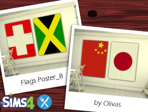 Set Flags Poster-REQUIRES DINE OUT