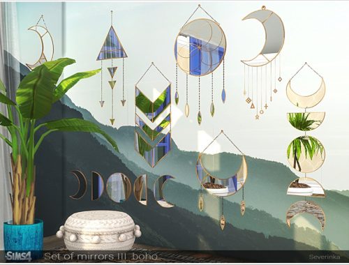 Set of Mirrors III Boho