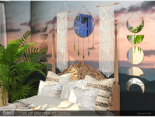 Set of Mirrors III Boho