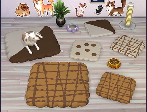 Set Pet bed Biscuit at CappusSims4You