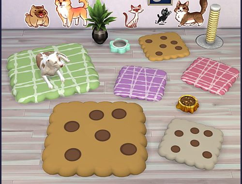 Set Pet bed Biscuit at CappusSims4You