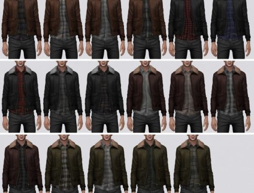 Shearling Collar Jacket (P) at Darte77