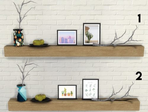 Shelves With Clutter at Descargas Sims