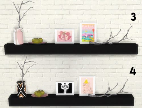 Shelves With Clutter at Descargas Sims