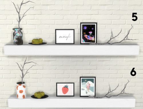 Shelves With Clutter at Descargas Sims