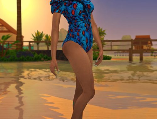 Shirring Offshoulder Monokini at Kiro