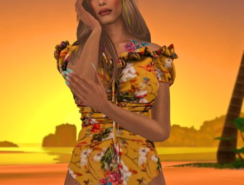 Shirring Offshoulder Monokini at Kiro