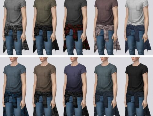 Shirt Tied Around Waist Top V2 at Darte77