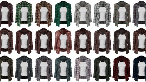 Shirt with tanktop at LazyEyelids