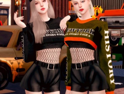 Short Knit & Leather Shorts at RIMINGs