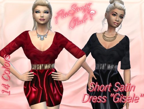 Short Satin Dress 'Gisele'