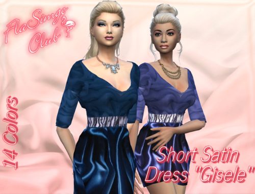 Short Satin Dress 'Gisele'