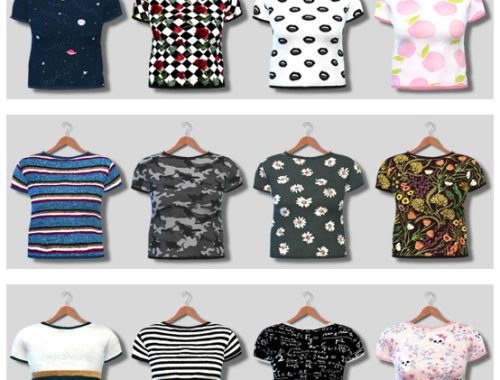 Short Sleeve T-Shirts at Descargas Sims
