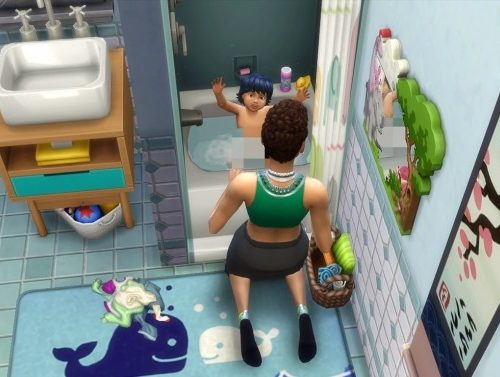 Shower Toddler/Pet Tub Combo by K9DB at Mod The Sims