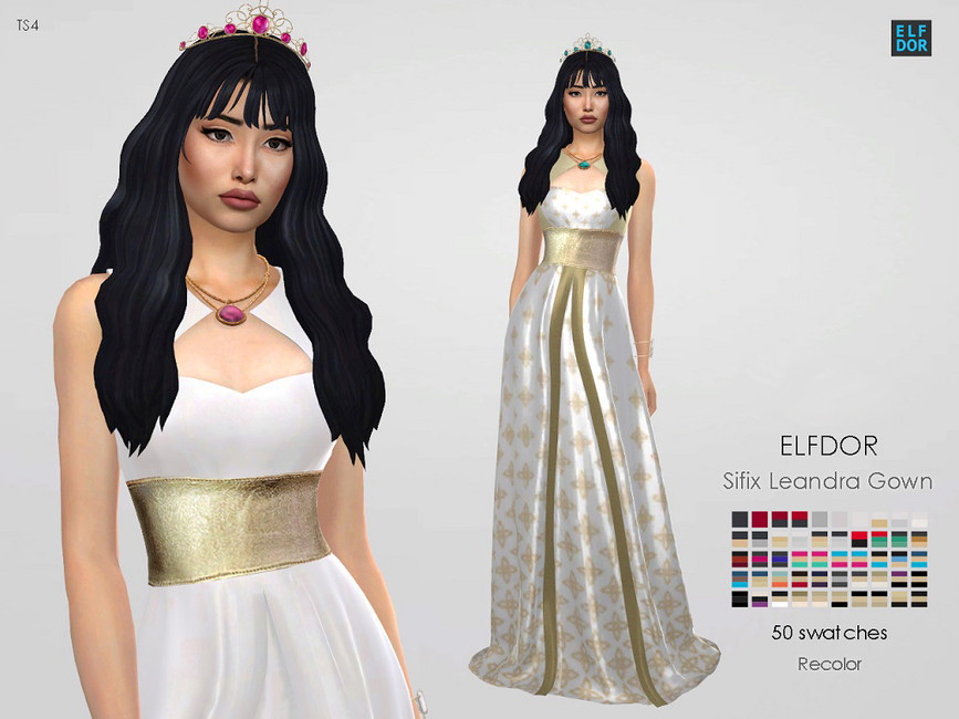 Sifix Leandra Gown RC - The Sims 4 Catalog