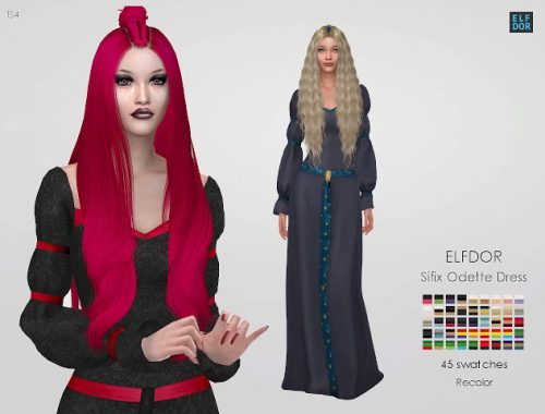 Sifix Odette Dress RC at Elfdor Sims