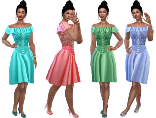 Silk and lace frill dress