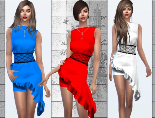 Silk asymmetric dress
