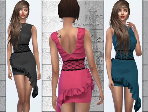 Silk asymmetric dress