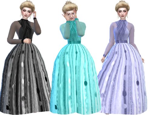 Silk belted dress (Base game)