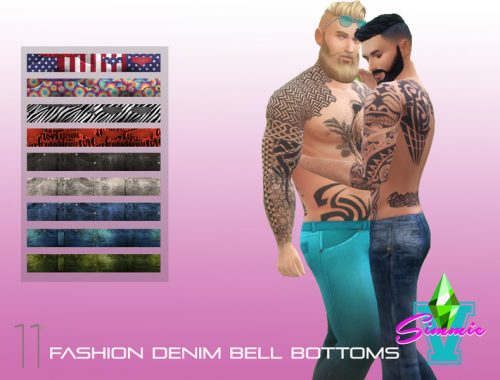 SimmieV BD Fashion Denim Bell Bottoms