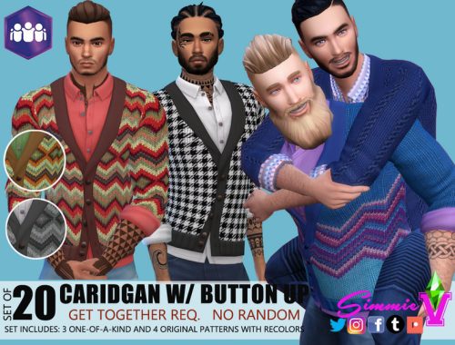 SimmieV Cardigan with Button-Up