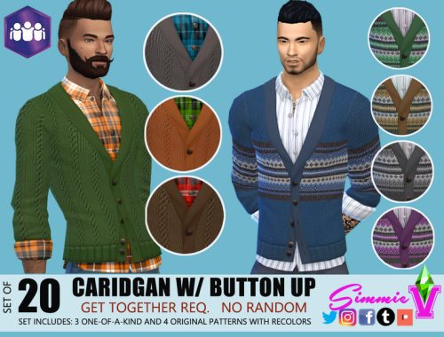 SimmieV Cardigan with Button-Up