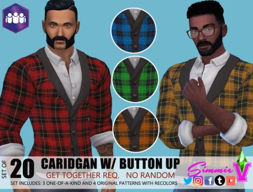 SimmieV Cardigan with Button-Up