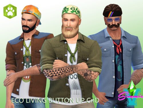 SimmieV CnD Eco Living Button Up