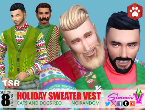 SimmieV Holiday Sweater Vest