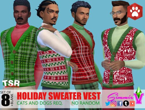 SimmieV Holiday Sweater Vest