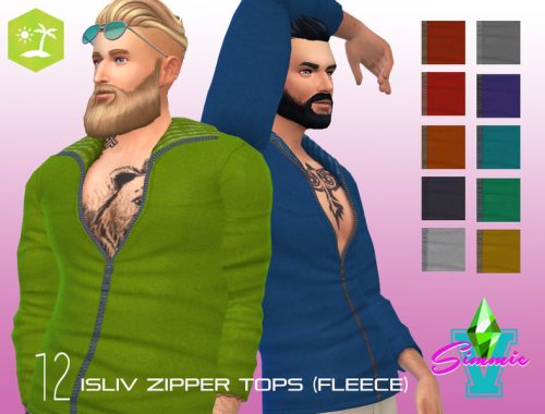 SimmieV IsLiv Zipper Top Fleece